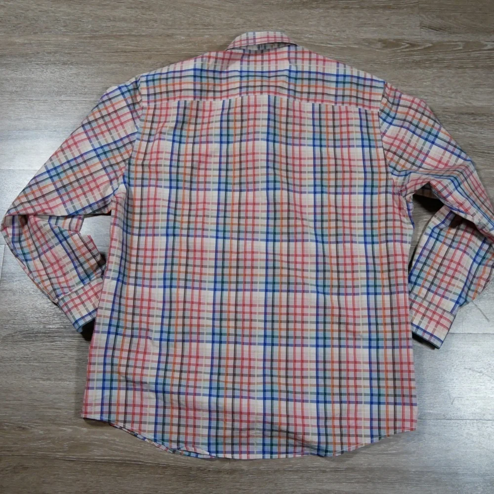 Johnston & Murphy Red and Blue Plaid Shirt - Picture 5 of 5